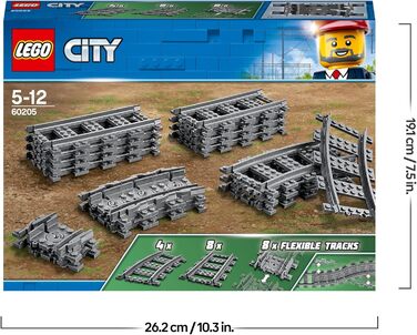 Конструктор LEGO City Rails 60205, 20 деталей, розширення залізниці