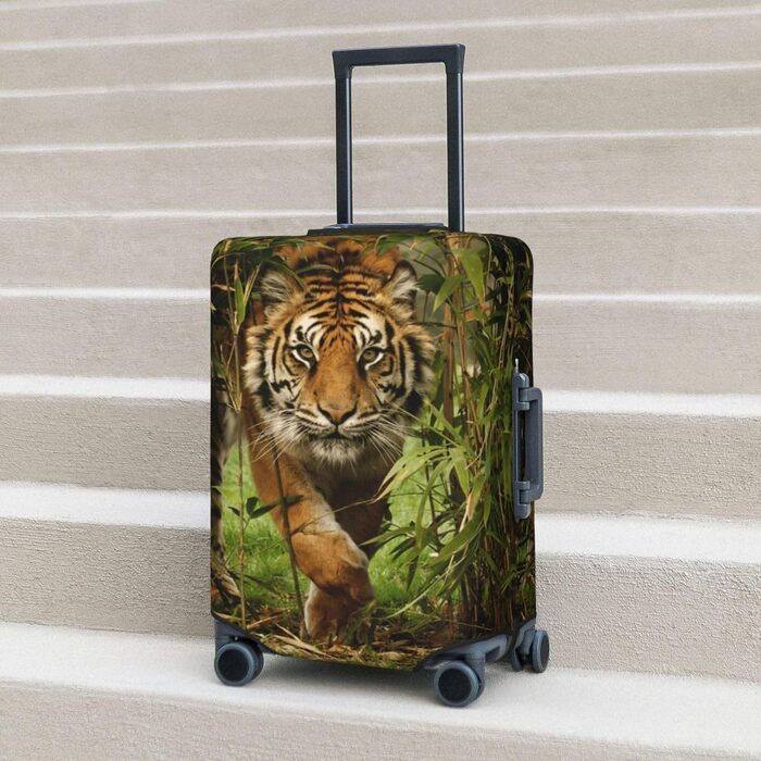 Чохол для валізи Tiger, міцний захист, підходить для багажу розміром 45.7 - 81.3 см, малий, Чорний