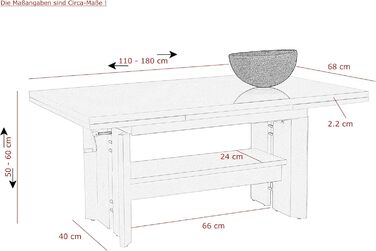 Функціональний журнальний столик Dario, глянцеве біле лакування, розсувний 110-180 см, регульована висота 50-60 см, полиця, ручний механізм
