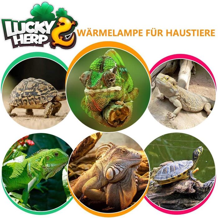 Лампа для тераріуму LUCKY HERP UVA UVB, лампа E27 для рептилій тераріум 80 Вт, лампа D3 з ультрафіолетовим прожектором для черепах, бородатих агам, ящірок, геконів