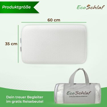 Ортопедична подушка Сертифікована Подушка для підтримки шиї, подушка для сну на боці, подушка для шиї з подвійної піни з ефектом пам&39яті Ергономічна подушка для голови Полегшення болю в шиї (60 x 35 x 12 см) 60x35x12