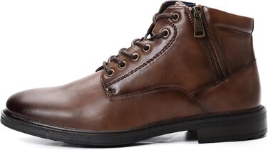 Чоловічі чоботи KNBR Класичні ботильйони зі шнурівкою та блискавкою для бізнесу, ділових поїздок коричневі 43 EU