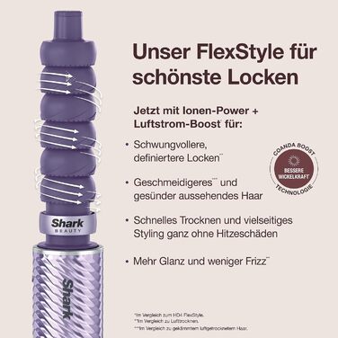 Стайлер для волосся Shark FlexStyle IonCurl сушіння, завивка, стайлінг, фіолетовий