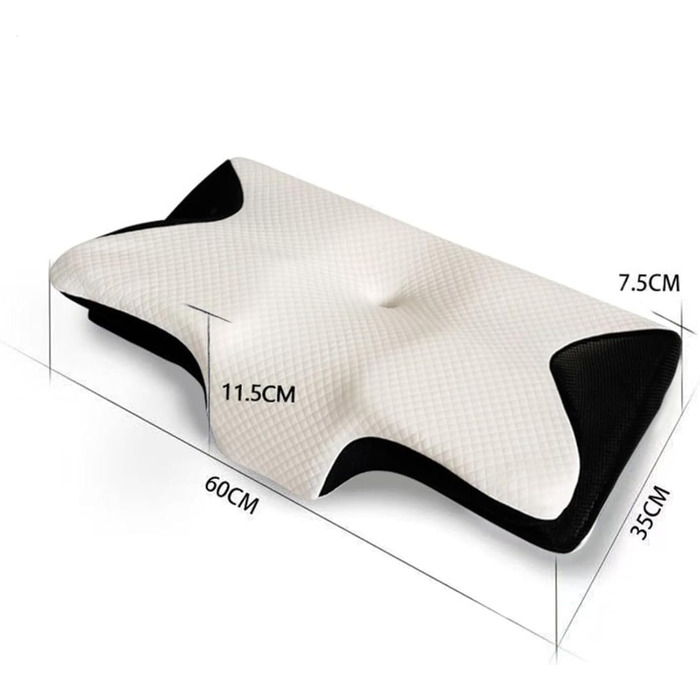 Ортопедична подушка для шиї Orthosleep Serenium для полегшення болю в шиї, ергономічна подушка зі знімним чохлом для легкого чищення
