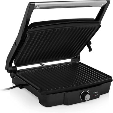 Контактний гриль Tristar з відкриванням на 180 і поверхнею для смаження 29 x 23,5 см/каністру можна також використовувати як насті