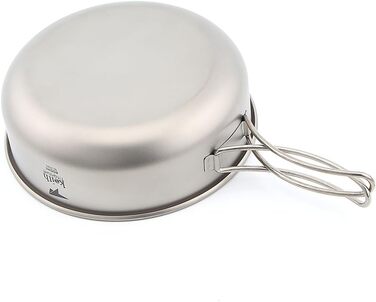 Титанова миска Keith, 300 мл 600 мл, Надлегка, Посуд для кемпінгу, Миски для пікніка, Портативна складна ручка (Ti5326-600 мл) Ti5326, 600 мл