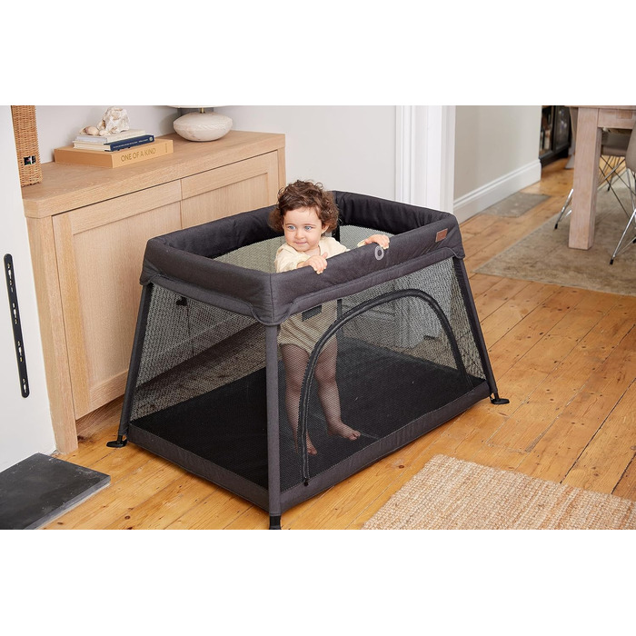 Компактне дитяче ліжечко-дорожнє ліжечко з матрацом від Baby Elegance Легке, складне ліжечко з колискою та сітчастими бортиками Ідеальне портативне ліжечко-дорожнє ліжечко для немовлят та малюків вагою до 15 кг