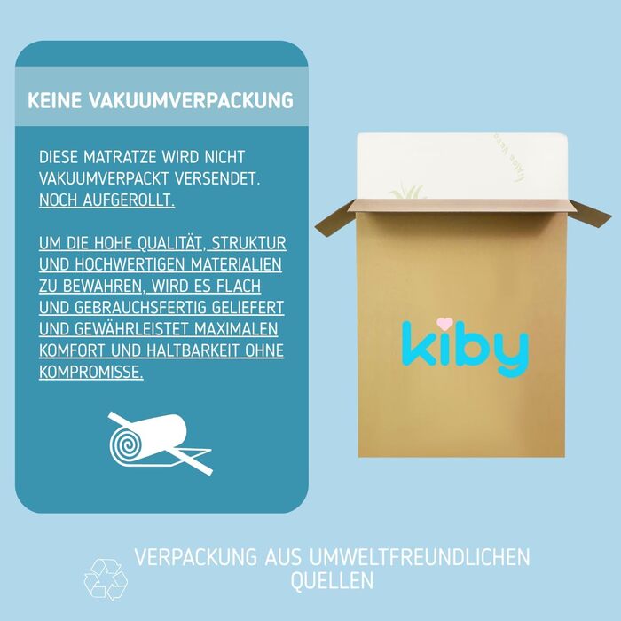 Матрац Kiby Next to Me 83x50 см, висота 8 см (сертифікований Oeko-TEX та CERTIPUR), виготовлений з тканини з алое вера, знімний та можна прати Безкоштовна подушка 83 x 50 x 8 см