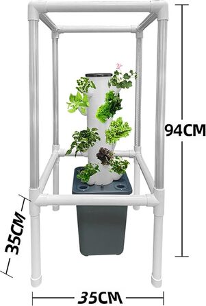 Система гідропоніки для вирощування Tower Garden, вертикальний критий сад для 15 рослин зі світлодіодним таймером, світло для вирощування, набір для пророщування для дитячих горщиків, вода в комплекті