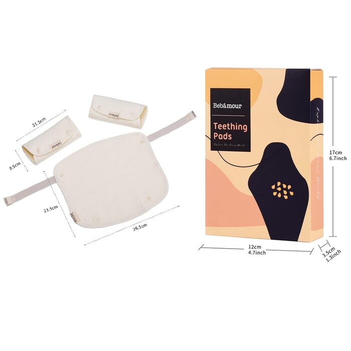 Подушка для прорізування зубів для дитячої переноски, 100 бавовняний нагрудник для переноски від новонародженого до малюка, 3 шт.