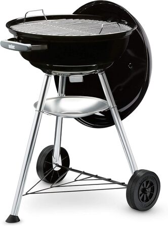 Вугільний гриль Weber Compact Kettle 47 см на стійці з колесами, модель 2026