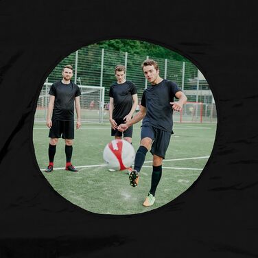 Тренажер для футбольних воріт HUDORA з цільовою стінкою - Міцні футбольні ворота для дітей та дорослих на відкритому повітрі - Цільова стінка з двома посиленими стрілецькими лунками - Всепогодні футбольні ворота для тренувань та дозвілля Стандартне виданн