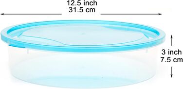 Контейнери для тортів Youngever, упаковка з 3 шт. , великі пластикові контейнери для зберігання продуктів діаметром 28 см, контейнер для зберігання продуктів для тортів (прозорий)