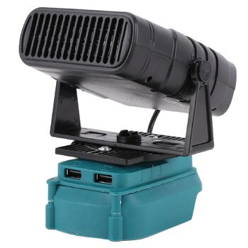 Портативний обігрівач Dpofirs на батарейках з двома температурами для кемпінгу в автомобілі, сумісний з батареями BL1815, BL1820, BL1530, BL1840, BL1850