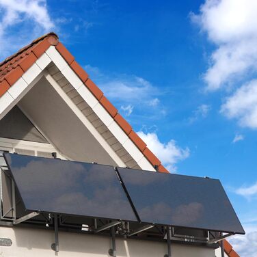 Балконна електростанція SUNNIVA 920 Вт ДВОХФАЗІАЛЬНА, ПОВНОГО ЧОРНОГО кольору, в комплекті з інвертором EcoFlow 800 Вт, повним комплектом фотоелектричної сонячної системи, 2 двосторонніми сонячними модулями типу N зі скловолокна потужністю 460 Вт, кабелем