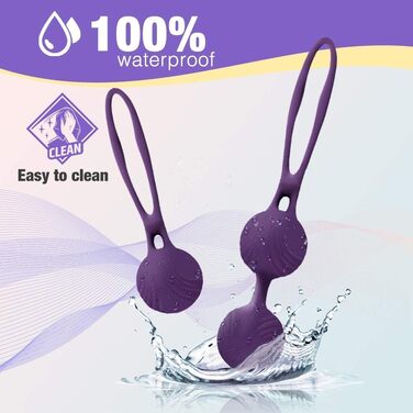 Вагінальні кульки Love Balls - Силіконові та металеві тренування м&39язів тазового дна для зміцнення вагінальних м&39язів - 3 м&39ячі Ben Wa Balls для вправ тазового дна для жінок (фіолетові)