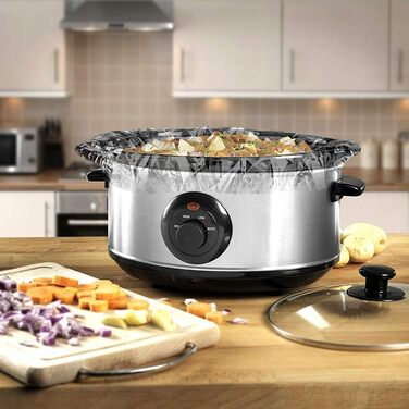 Одноразовий кулінарний мішок WRAPOK для повільного приготування, без бісфенолу А, для овальних або круглих каструль, великого розміру, 33 х 53 см, вміщує від 3 до 8,5 літрів 3 шт. и (всього 30 пакетиків)