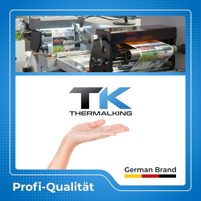 Термопапір THERMALKING у рулонах 80 мм x 80 мм x 12 мм для чекових принтерів, таких як Epson, IBM тощо - Рулони чеків 80x80x12 Термопапір - Рулони касового апарату Термопапір - Підходить для систем друку з вимогами до паперу до 80 м (40 шт.) 80 мм - Ø80 м