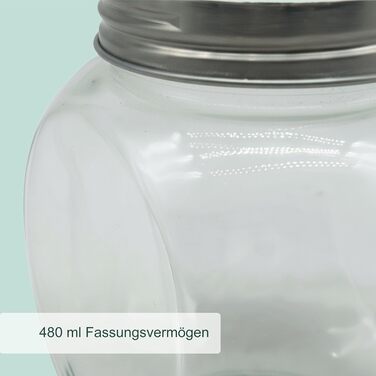 Банка для цукерок Relaxdays, набір з 2 шт. , 2 літри, банки для зберігання солодощів, батончик, кришка з нержавіючої сталі, прозора/срібляста