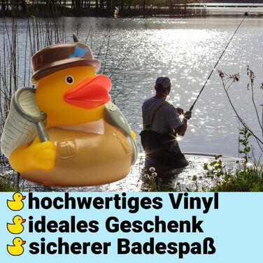 Гумова качка I Писклива качка I Писклива качка - L 8 см - вкл. брелок гумова качка в наборі Подарунок Outdoor I Подарунок для чоло