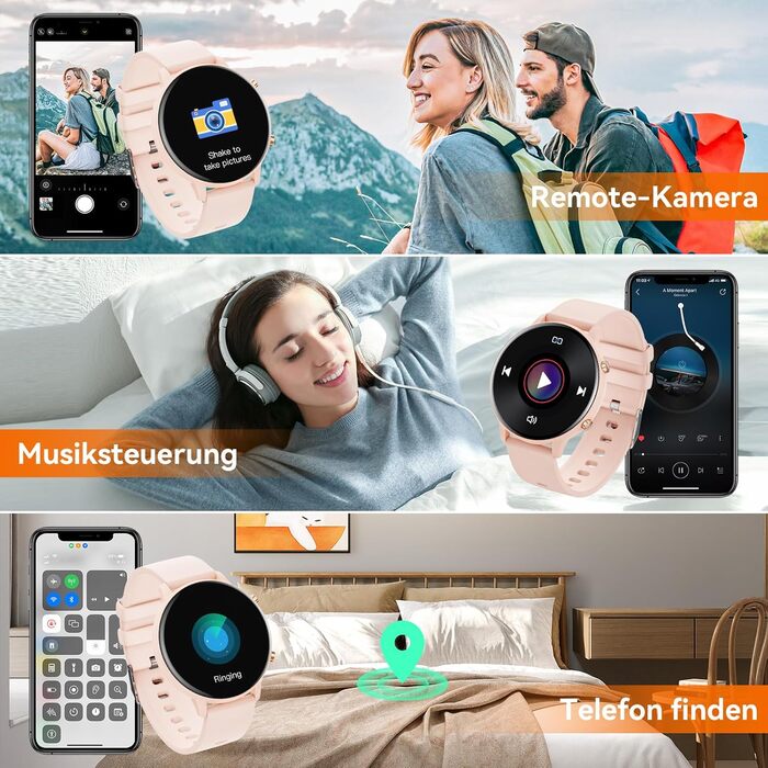 Розумний годинник Hwagol для жінок та чоловіків, 1,39-дюймовий сенсорний смарт-годинник із Bluetooth-дзвінками, годинник із понад 140 спортивними режимами, монітор SpO2, монітор серцевого ритму, монітор сну, крокомір, наручний годинник для iOS та Android,