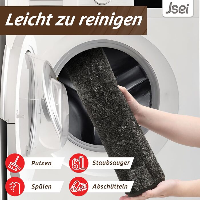 Килимок для внутрішніх приміщень JSEI 80x120 см, нековзний килимок для дверей, який можна прати в пральній машині, водонепроникний килимок для дверей, нековзний килимок для собак, що вловлює бруд, вхід, передні двері та коридор, світло-сірий 80 x 120 см