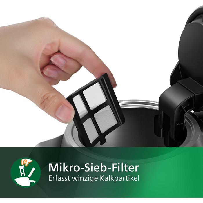 Електричний чайник Philips, об'єм 1,7 л, з регулюванням температури, функцією підтримання тепла та індикаторною лампочкою, основа