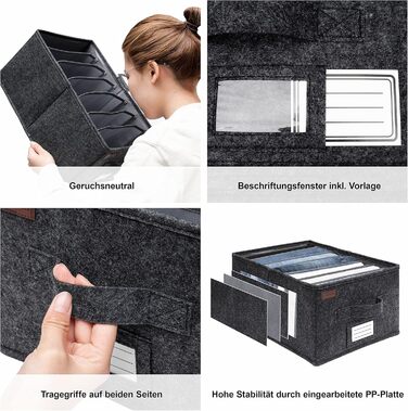 Організатор для штанів MEKAA - набір з 2 шт. - ідеальний органайзер для штанів, джемперів і т.д. - Складаний органайзер для одягу