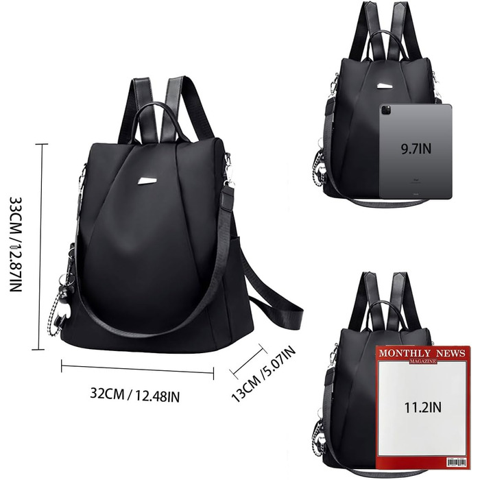 Рюкзак жіночий елегантний, протикрадіжний рюкзак, невеликий рюкзак для дівчат і жінок, міський рюкзак сучасний для школи, роботи,