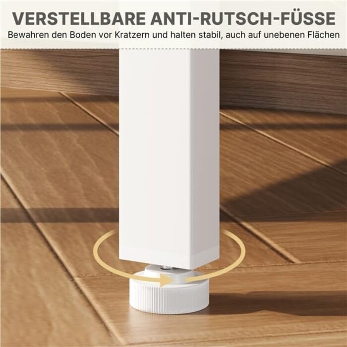 Г-подібний стіл Yaheetech з розетками, 120 x 68 см, білий, двосторонній ігровий стіл з кріпленням для монітора, 4 шухляди, 2 полиці та 1 сумка для зберігання, кутовий стіл для домашнього офісу