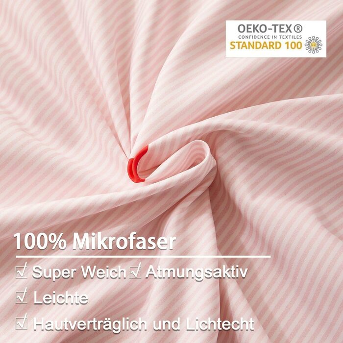 Постільна білизна Lanqinglv 135x200 для дівчаток рожеве серце в смужку дитяча постільна білизна з мікрофібри, комплект постільної