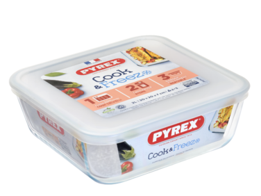 Форма з кришкою Pyrex Cook&Freez, 20х20х7 см (7092354)