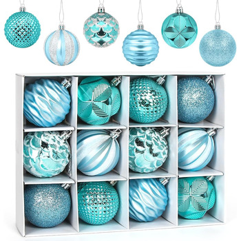 Сині різдвяні кульки 12 шт Aurasky