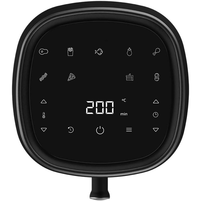 Фритюрниця без олії, 3,5 л Cecofry Fantastik 3500. 1200 Вт, Цифровий, Сенсорний, Технологія PerfectCook, сучасний та компактний дизайн, 9 режимів, 80-200C, 0-60 хвилин Чорний 3.5л