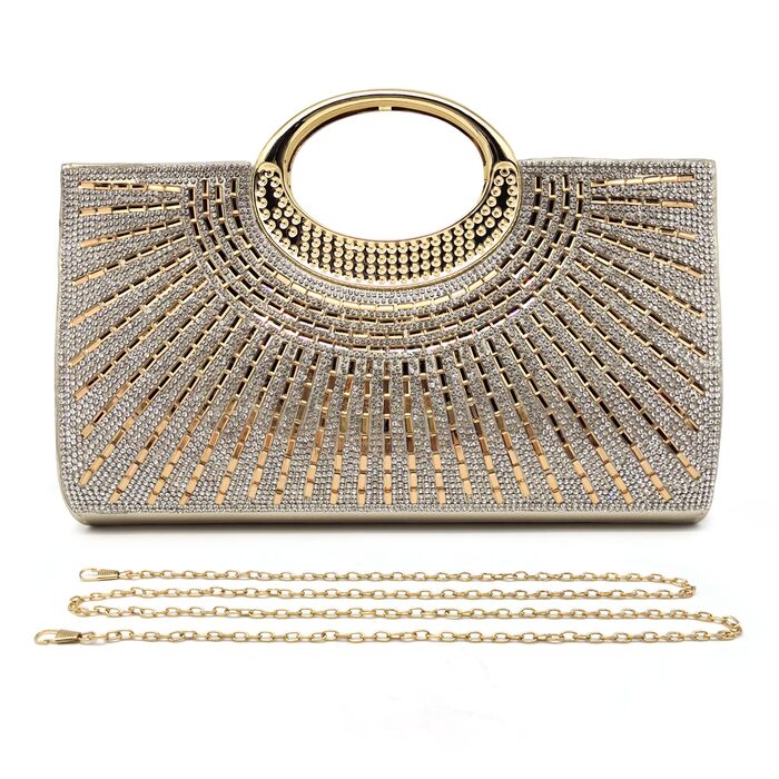 Вечірня сумка Pahajim для жінок, блискуча маленька сумка зі стразами, елегантна сумка-клатч через плече для весілля, вечірки, побачення, золота