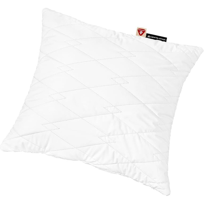 Подушка Centa-Star Royal, 40 x 40 см, волокна Primaloft Bio з шаром волокна, змінний наповнювач, із застібкою-блискавкою, Oeko-Tex Standard 100 Клас 1