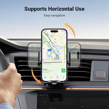 Тримач для мобільних телефонів автомобільний Оновлення металевого гачка Тримач для мобільних телефонів 360 поворотний автомобільни