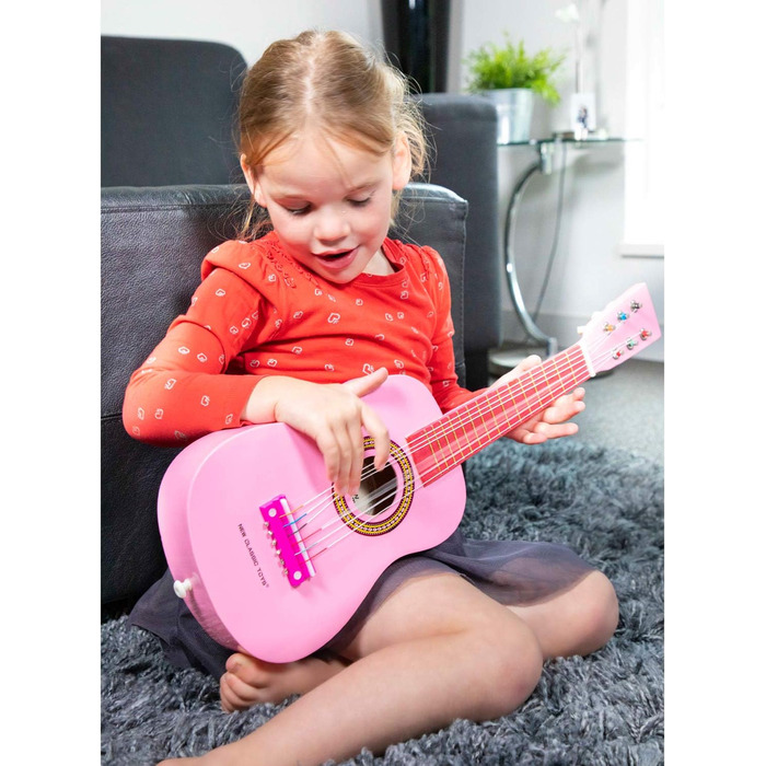 Музичний інструмент - Іграшкова дерев&39яна гітара - Рожевий, 10345 -