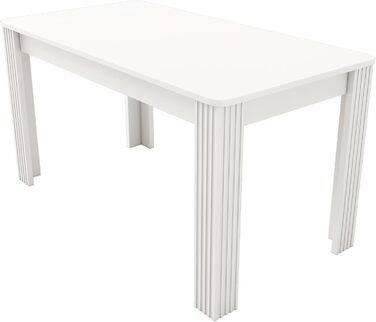 Дерев&39яний обідній стіл Merax, прямокутний обідній стіл, сучасний кухонний стіл для вітальні та їдальні, 116Д x 65Ш x 75В см, білий