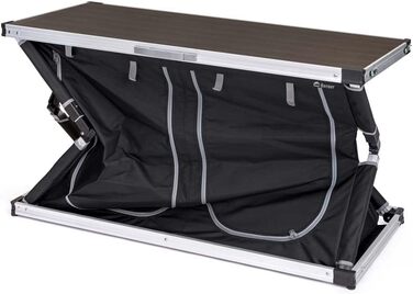 Кухня для кемпінгу BERGER Tampere L Складана шафа для кемпінгу з відділеннями для зберігання та сумкою для перенесення Кухня для кемпінгу на свіжому повітрі, Складана кухонна шафа для кемпінгу з алюмінієвою рамою, Кухонна шафа для кемпінгу (L)