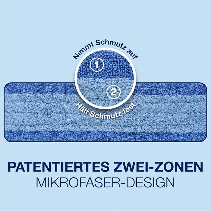 Набір чохлів для швабр Bona з 3 чохлами для швабр, ганчіркою для підлоги, мікрофібровою подушечкою для чищення з двозонним дизайно