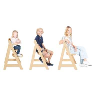 Дитячий стільчик для годування roba Sit Up Flex - Дерев'яний стільчик для годування, який росте разом з дитиною - Регульований сті