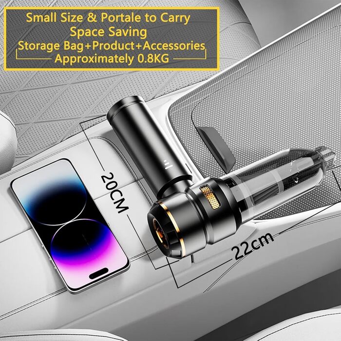 Акумулятор для ручного пилососа, переможець тесту акумулятора для автомобільного пилососа 22000PA, ручний акумуляторний пилосос, 3