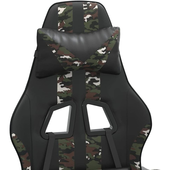 Ігрове крісло, обертове, з підставкою для ніг, чорне, штучна шкіра, ергономічне, для спальні, дому