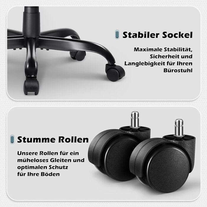 Ергономічне офісне крісло Waleaf з високою спинкою та функцією гойдання, відкидні підлокітники, регульоване по висоті поворотне крісло з колесами для офісу, дому, чорне