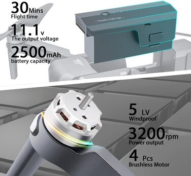 Дрон X-Verse SJRC F11S 4K PRO із камерами 4K HD EIS, відстань керування 6 км, 2-осьовий підвіс, професійний складаний квадрокоптер