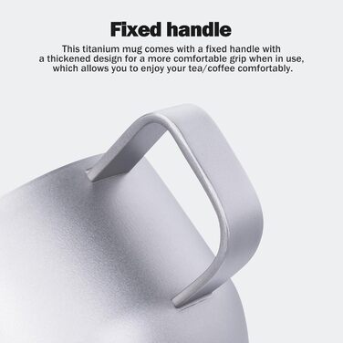 Мл титанова чашка для еспресо, двостінна кружка для лате, капучино, какао, металева чашка для чаю, для кемпінгу на свіжому повітрі, для подорожей, надлегка, міцний посуд для напоїв (титановий колір Ti3086D), срібляста, 200