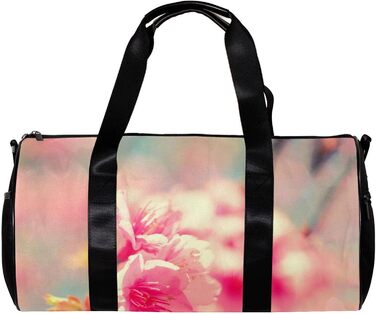 Спортивна сумка, маленька дорожня сумка, сумка для шопінгу та йоги, рожеві квіти, фітнес-сумка для активного відпочинку, ручна поклажа