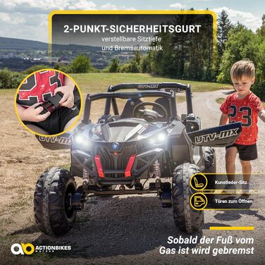 Дитячий електромобіль UTV Buggy MX 2.4 Ghz Пульт дистанційного керування - 2 шт. 12 Вольт 7 AH Акумулятор - 4 двигуни 12 Вольт 35