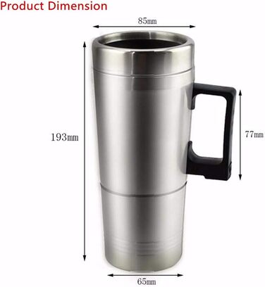 Автомобільна кружка з підігрівом, автомобільний електричний чайник Asduro 12V, термокружка для води з нержавіючої сталі 300 мл, ел